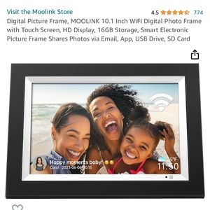 Moolink digital picture frame black 10.5 inch